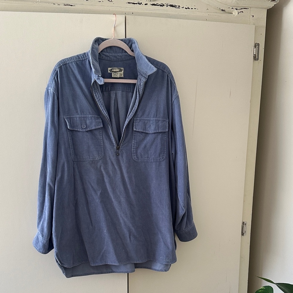Eddie Bauer Gray Corduroy Shirt
